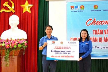 Đắk Lắk: Trung ương Đoàn trao tặng 3 tỷ đồng hỗ trợ người dân bị ảnh hưởng do bão số 13 