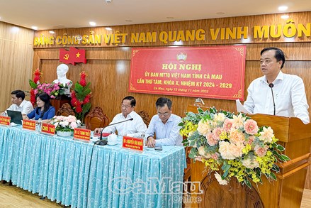 Cà Mau: Xây dựng kế hoạch nhằm cụ thể hoá mục tiêu Đại hội đại biểu MTTQ Việt Nam tỉnh lần thứ I, nhiệm kỳ 2025-2030