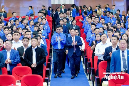 Đại hội đại biểu Đoàn TNCS Hồ Chí Minh tỉnh Nghệ An lần thứ XIX, nhiệm kỳ 2025-2030: “Tiên phong - Đoàn kết - Bản lĩnh - Đột phá - Phát triển”