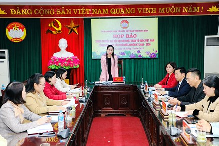 Ninh Bình: Họp báo tuyên truyền Đại hội đại biểu MTTQ Việt Nam tỉnh lần thứ I, nhiệm kỳ 2025-2030