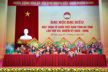 Hà Tĩnh: Phiên thứ nhất Đại hội đại biểu MTTQ Việt Nam tỉnh lần thứ XVI, nhiệm kỳ 2025-2030