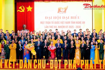 Nghệ An: Đại hội đại biểu MTTQ Việt Nam tỉnh Nghệ An lần thứ XVI, nhiệm kỳ 2025 - 2030