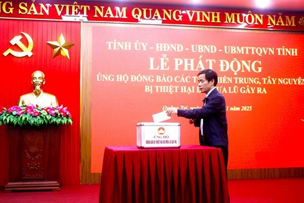 Quảng Trị: Ủy ban MTTQ Việt Nam tỉnh phát động ủng hộ đồng bào các tỉnh miền Trung, Tây Nguyên bị thiệt hại do mưa lũ