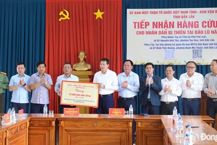 Đồng Nai hỗ trợ tỉnh Đắk Lắk 10 tỷ đồng khắc phục thiên tai, bão lũ