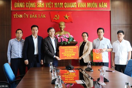 Đắk Lắk tiếp nhận 1 tỷ đồng khắc phục hậu quả bão lũ