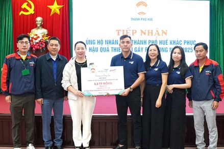 TP Huế: Ủy ban MTTQ Việt Nam thành phố tiếp nhận 3,2 tỷ đồng khắc phục hậu quả thiên tai