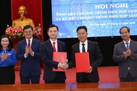 Trung ương Đoàn và Bộ Giáo dục và Đào tạo ký kết chương trình phối hợp giai đoạn 2025 - 2030 