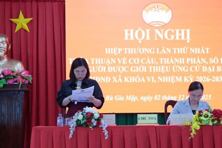 Đồng Nai: Hội nghị hiệp thương lần thứ nhất Ủy ban MTTQ Việt Nam xã Bù Gia Mập 