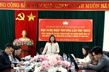 Lai Châu: Hội nghị hiệp thương lần thứ nhất Ủy ban MTTQ Việt Nam xã Tân Uyên
