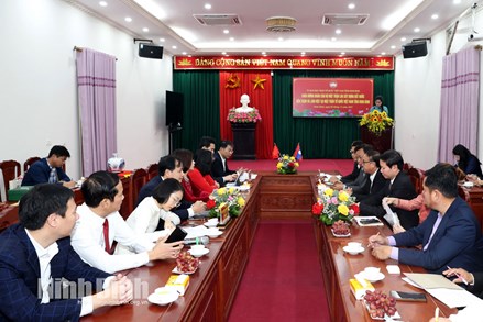 Ninh Bình: Ủy ban MTTQ Việt Nam tỉnh làm việc với Đoàn cán bộ Trung ương Mặt trận Lào