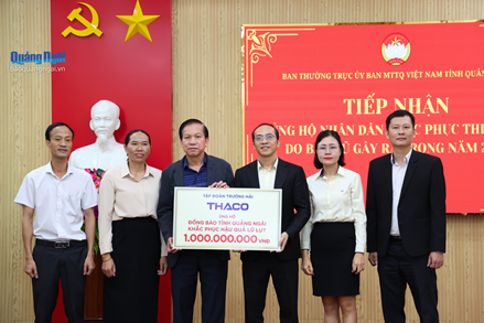 Quảng Ngãi tiếp nhận 2 tỷ đồng khắc phục thiệt hại bão lũ 