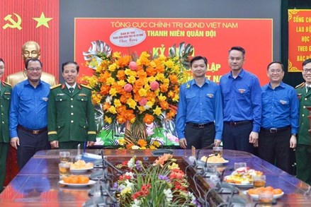 Trung ương Đoàn TNCS Hồ Chí Minh chúc mừng Ban Thanh niên Quân đội nhân Ngày thành lập QĐND Việt Nam