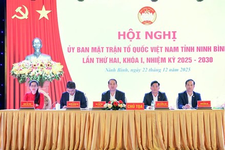 Ninh Bình: Ủy ban MTTQ Việt Nam tỉnh tổ chức hội nghị lần thứ 2 khóa I, nhiệm kỳ 2025 - 2030
