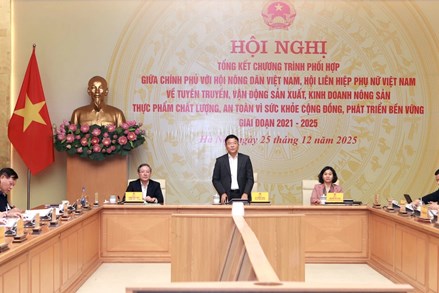 Hội nghị Tổng kết Chương trình phối hợp giữa Chính phủ với Hội Nông dân Việt Nam, Hội LHPN Việt Nam