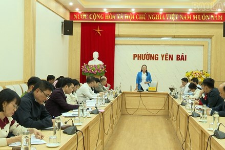 Lào Cai: Chủ tịch Ủy ban MTTQ Việt Nam tỉnh kiểm tra, giám sát công tác bầu cử tại phường Yên Bái