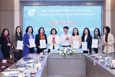 Cụm thi đua Hội LHPN 6 thành phố trực thuộc trung ương ký Giao ước thi đua năm 2026