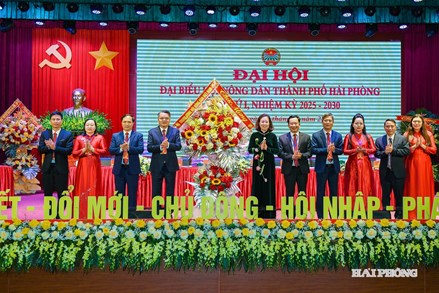 Hải Phòng: Đại hội đại biểu Hội Nông dân thành phố lần thứ I, nhiệm kỳ 2025 - 2030