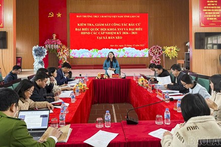 Lào Cai: Chủ tịch Ủy ban MTTQ Việt Nam tỉnh kiểm tra công tác bầu cử tại xã Bát Xát và Bản Xèo