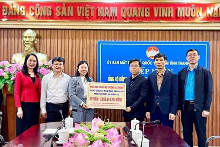 Thanh Hóa: Ủy ban MTTQ Việt Nam tỉnh dừng tiếp nhận ủng hộ đồng bào miền Trung, Tây Nguyên bị thiệt hại do mưa lũ 