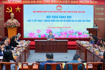 Hoàn thiện cấu trúc, thành phần Bộ chỉ số Niềm tin xã hội cấp tỉnh phù hợp với xu thế quản trị trong giai đoạn hiện nay