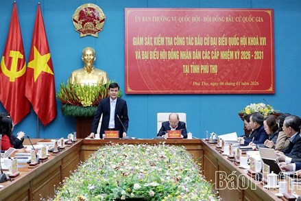 Phú Thọ: Tập trung thực hiện nghiêm kế hoạch kiểm tra, giám sát gắn với các giai đoạn trọng tâm của quá trình bầu cử