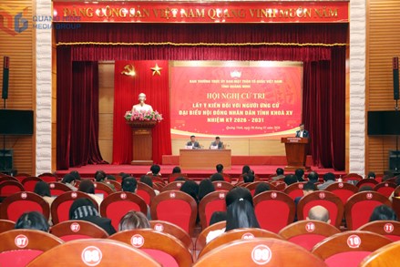 Quảng Ninh: Ủy ban MTTQ Việt Nam tỉnh tổ chức Hội nghị lấy ý kiến cử tri đối với người ứng cử đại biểu HĐND tỉnh 