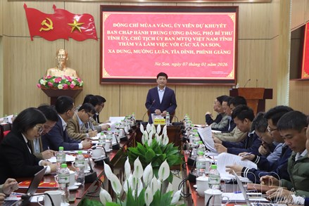 Điện Biên: Chủ tịch Ủy ban MTTQ Việt Nam tỉnh kiểm tra, làm việc tại các xã bị ảnh hưởng bởi thiên tai 