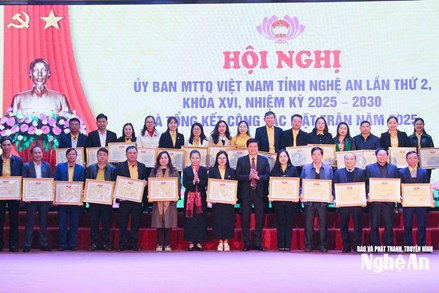Nghệ An: Ủy ban MTTQ Việt Nam tỉnh tổ chức hội nghị lần thứ II, nhiệm kỳ 2025 - 2030