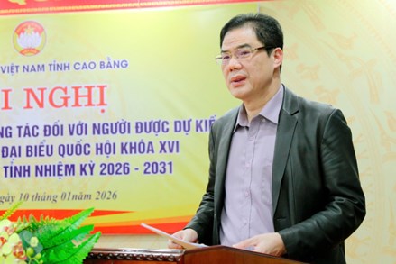 Cao Bằng: Hội nghị lấy ý kiến cử tri nơi công tác đối với người được dự kiến giới thiệu ứng cử đại biểu Quốc hội khóa XVI và đại biểu HĐND tỉnh