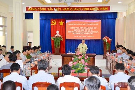 Đồng Tháp: Kiểm tra công tác bầu cử tại đơn vị bầu cử số 23 