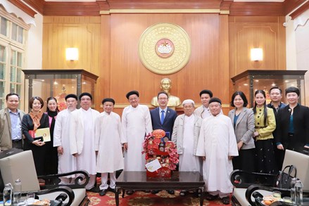 Các tổ chức tôn giáo thăm, chúc Tết Ủy ban Trung ương MTTQ Việt Nam