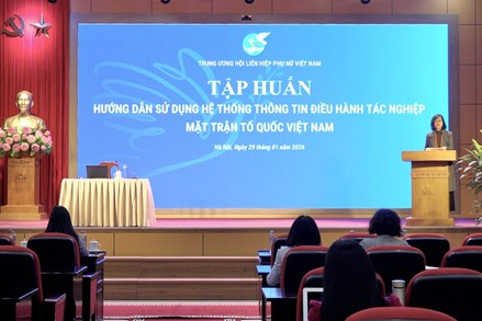 Trung ương Hội LHPN Việt Nam tập huấn hướng dẫn sử dụng Hệ thống i-Mặt trận