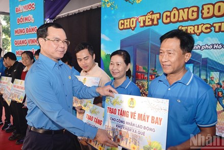 12 triệu lượt đoàn viên, người lao động được Công đoàn chăm lo Tết