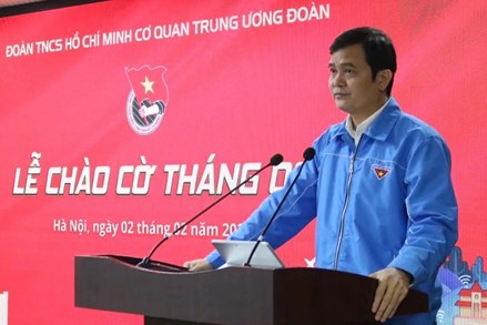 Trung ương Đoàn TNCS Hồ Chí Minh tổ chức Lễ chào cờ tháng 2 
