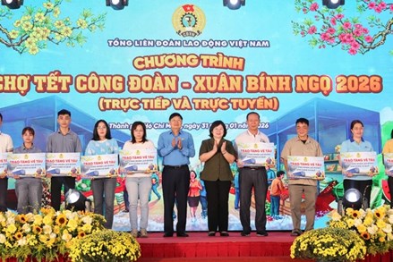 Chợ Tết Công đoàn trực tuyến phục vụ 215.000 lượt công nhân lao động mua sắm thành công