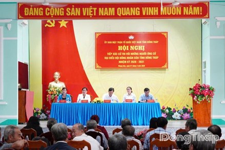 Đồng Tháp: Hội nghị tiếp xúc cử tri với những người ứng cử đại biểu HĐND tỉnh nhiệm kỳ 2026-2031