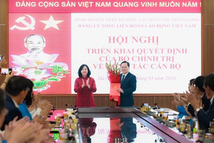 Đồng chí Nguyễn Anh Tuấn được chỉ định làm Bí thư Đảng ủy Tổng Liên đoàn Lao động Việt Nam