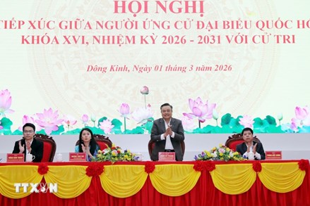 Chủ nhiệm Ủy ban Kiểm tra Trung ương tiếp xúc cử tri tỉnh Lạng Sơn