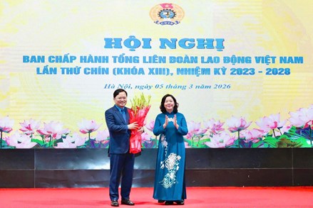 Ông Nguyễn Anh Tuấn được bầu giữ chức Chủ tịch Tổng Liên đoàn Lao động Việt Nam, nhiệm kỳ 2023-2028