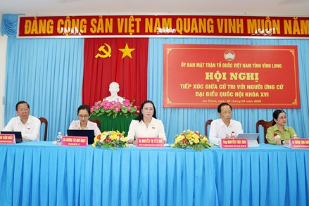 Vĩnh Long: Tiếp xúc cử tri với người ứng cử đại biểu Quốc hội khóa XVI tại xã An Định
