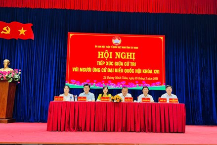 Tây Ninh: Hội nghị tiếp xúc cử tri đối với người ứng cử đại biểu Quốc hội khóa XVI tại đơn vị bầu cử số 05