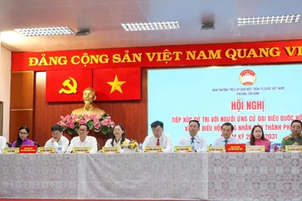 Thành phố Hồ Chí Minh: Hội nghị tiếp xúc cử tri với người ứng cử đại biểu Quốc hội khóa XVI, đơn vị bầu cử số 8