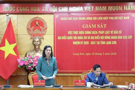Trung ương Hội LHPN Việt Nam giám sát việc thực hiện chính sách, pháp luật về bầu cử tại Lạng Sơn