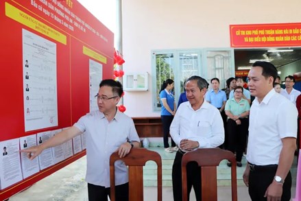 Phó Bí thư Thành ủy thành phố Hồ Chí Minh kiểm tra công tác bầu cử tại các địa phương