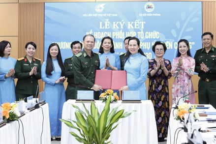Lễ ký kết Kế hoạch phối hợp thực hiện Chương trình “Đồng hành cùng phụ nữ biên cương” giai đoạn 2026-2030