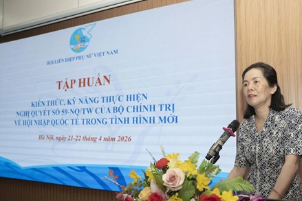 Trung ương Hội LHPN Việt Nam nâng cao năng lực đối ngoại và hội nhập cho cán bộ Hội chủ chốt khu vực miền Bắc