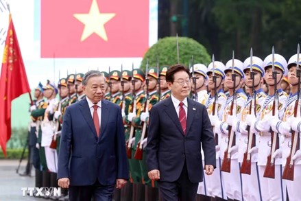 Tổng Bí thư, Chủ tịch nước Tô Lâm chủ trì Lễ đón chính thức Tổng thống Hàn Quốc