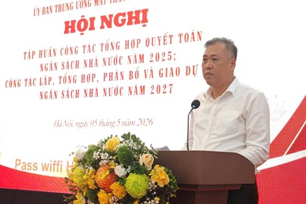 Ban Thường trực Ủy ban Trung ương MTTQ Việt Nam tổ chức Hội nghị tập huấn công tác tổng hợp quyết toán ngân sách nhà nước năm 2025