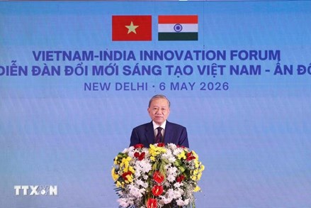 Tổng Bí thư, Chủ tịch nước Tô Lâm phát biểu tại Diễn đàn Đổi mới sáng tạo Việt Nam-Ấn Độ