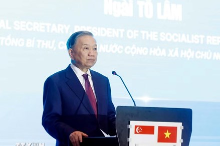 Tổng Bí thư, Chủ tịch nước Tô Lâm: Hợp tác công nghệ sẽ trở thành một trụ cột quan trọng trong quan hệ Việt Nam-Singapore